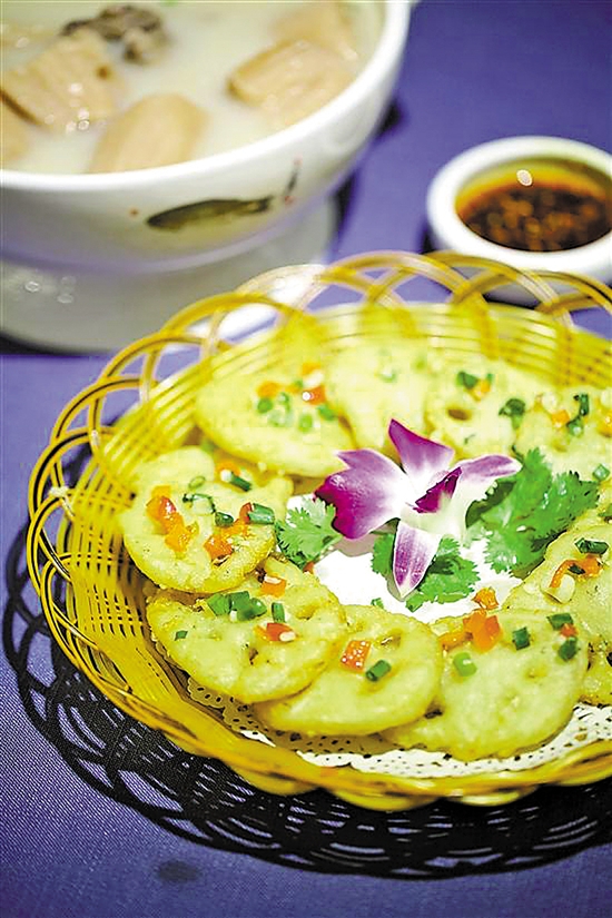 Fried Honghu lotus root clip